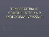 Temperatūra ir spinduliuotė kaip ekologiniai veiksniai