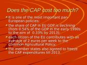 The Common Agricultural Policy (CAP) 9 puslapis