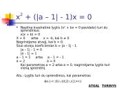 Tiesinės ir kvadratinės lygtys su parametrais 12 puslapis