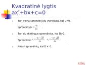 Tiesinės ir kvadratinės lygtys su parametrais 4 puslapis