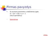 Tiesinės ir kvadratinės lygtys su parametrais 5 puslapis