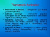 Transporto sistema ir jos funkcionavimas 20 puslapis