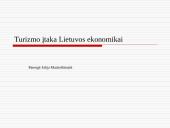 Turizmo nauda Lietuvos ekonomikai