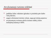 Turizmo nauda Lietuvos ekonomikai 7 puslapis