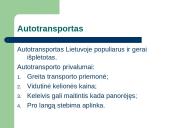 Turizmo transporto priemonių analizė su pasiūlymu 9 puslapis