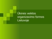 Ūkinės veiklos organizavimo formos Lietuvoje 1 puslapis