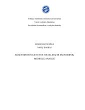 Argentinos ir Lietuvos socialinių ir ekonominių rodiklių analizė 