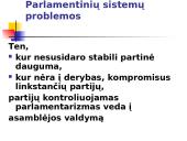 Valdymo sistemos. Institucinių modelių įtaka demokratijos stabilumui 5 puslapis