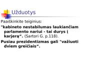 Valdymo sistemos. Institucinių modelių įtaka demokratijos stabilumui 10 puslapis