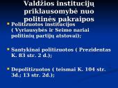 Valdžių padalijimo principo įgyvendinimas Lietuvos Respublikoje 10 puslapis