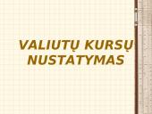 Valiutų kursų nustatymas