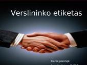 Dalykinis verslininko etiketas