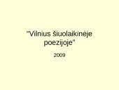 Vilnius šiuolaikinėje poezijoje