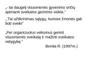 Visuomenės sveikatos samprata, koncepcijos ir jų raida pasaulyje ir Lietuvoje 4 puslapis