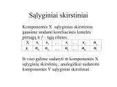Dvimatis skirstinys. Tiesinė koreliacija ir tiesinė regresija 12 puslapis