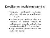 Dvimatis skirstinys. Tiesinė koreliacija ir tiesinė regresija 16 puslapis