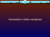 Anomalios raidos samprata