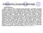 Antivirusinės programos 14 puslapis