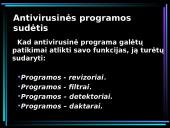 Antivirusinės programos. Bendrosios informacijos apsaugos priemonės 11 puslapis
