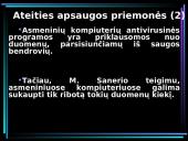 Antivirusinės programos. Bendrosios informacijos apsaugos priemonės 17 puslapis