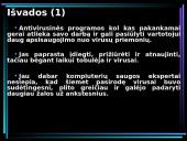 Antivirusinės programos. Bendrosios informacijos apsaugos priemonės 19 puslapis
