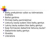 Baltų gentys. Lietuvių tautos susidarymas 3 puslapis