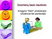 Duomenų bazė: knygynas "R&O" 8 puslapis