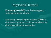 Duomenų bazių valdymo sistemos 2 puslapis