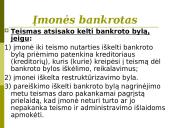 Įmonių bankrotas pagal įmonių teisę 12 puslapis