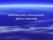 Informacinė visuomenė ir jos plėtra Lietuvoje 19 puslapis
