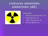 Lietuvos atominės elektrinės (AE)