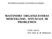 Maitinimo organizavimas mokyklose: situacija ir problemos 2 puslapis