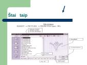 Ms Word. Paveiksliukų įterpimas ir redagavimas 2 puslapis