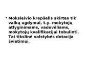 Švietimo sistemos finansavimas 9 puslapis