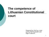 The competence of Lithuanian Constitutional court