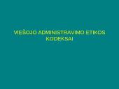 Viešojo administravimo etikos kodeksai