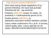 Ženklai ir abėcėlės 4 puslapis