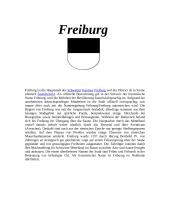 Freiburg ist die Hauptstadt des Schweizer Kantons