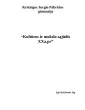 Kultūrinis ir mokslinis sąjūdis XX amžiaus pradžioje 6 puslapis