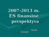 2007-2013 metų Europos Sąjungos (ES) finansinė perspektyva