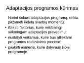 Darbuotojo adaptacijos proceso sudedamosios dalys  15 puslapis