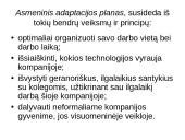Darbuotojo adaptacijos proceso sudedamosios dalys  18 puslapis