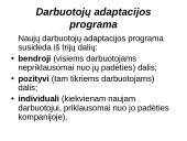 Darbuotojo adaptacijos proceso sudedamosios dalys  6 puslapis