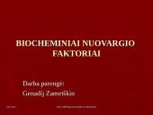 Biocheminiai nuovargio  faktoriai