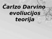 Čarlzo Darvino evoliucijos teorija