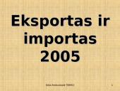Eksportas ir importas 2005 metais
