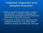 Emigracijos įtaka Lietuvos ekonomikai 9 puslapis