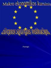 Europos Sąjunga ir jos institucijos