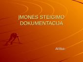 Įmonės steigimo dokumentacija