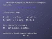 Jėgos momentas. Masės centras. Jėgų ir momentų pusiausvyra 9 puslapis